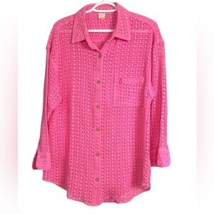 Surf Gypsy Vintage Hot Pink, Loose Fitting Beach Coverup,
100% Cotton